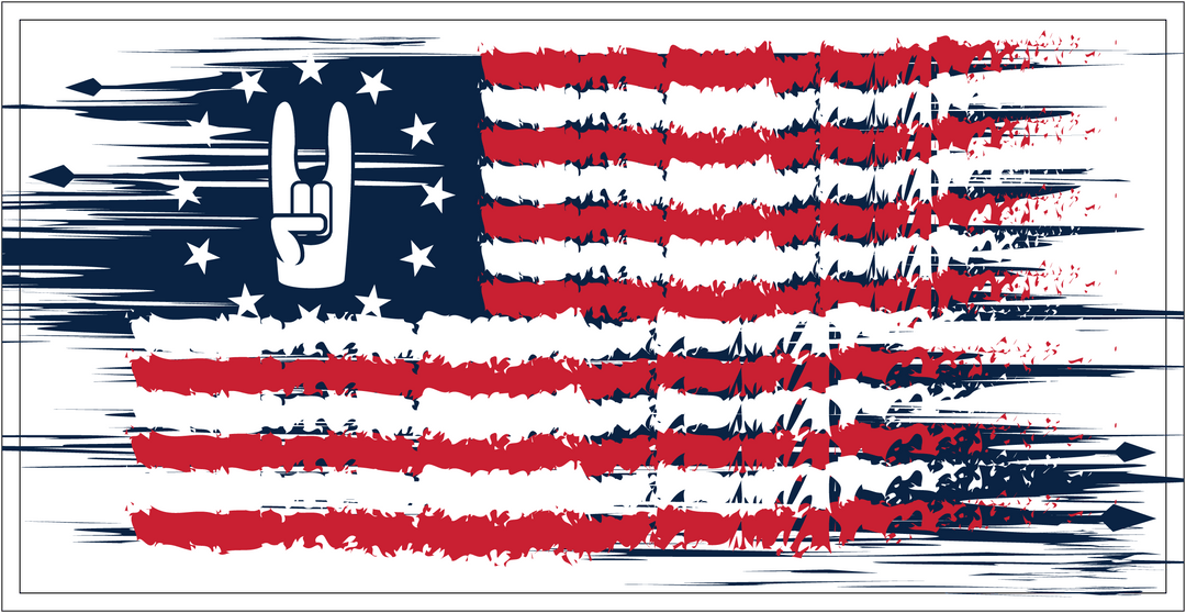 Nock On Vapor Trail Small Flag Clear Back Sticker