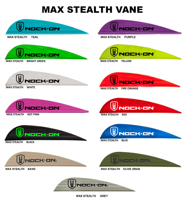 AAE Max Stealth Vanes – White 50-Pack For Archery Fletching (2.6" Plastic Vanes)