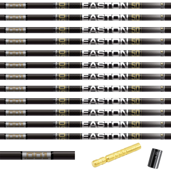 Easton 5.0 Match Grade Bare Shafts (12ct) Includes Brass HIT & Stainless Match Collars