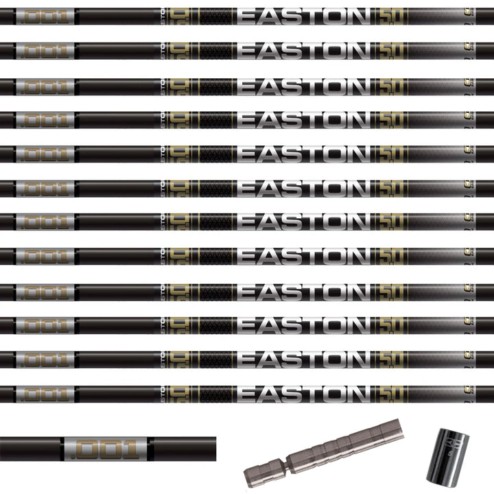 Easton 5.0 Match Grade Bare Shafts (12ct) Includes Stainless Steel HIT & Stainless Match Collars