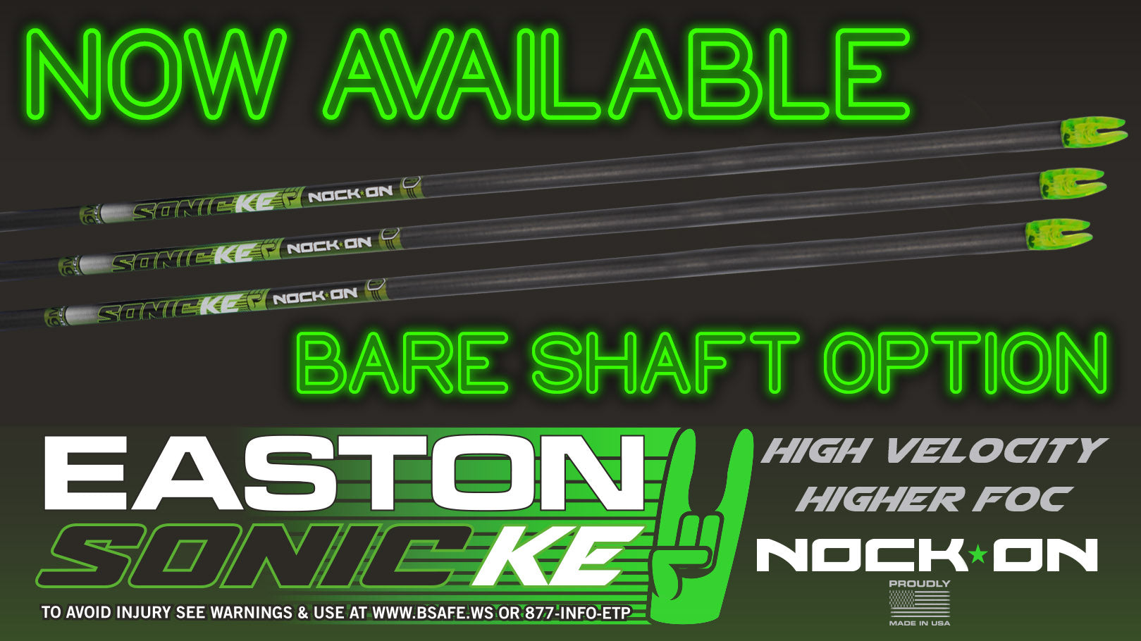 Sonic KE - Bare Shafts (12ct) – NOCK ON ARCHERY