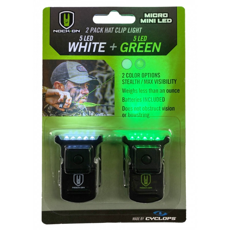 Nock On LED Hat Clip 2 Pk