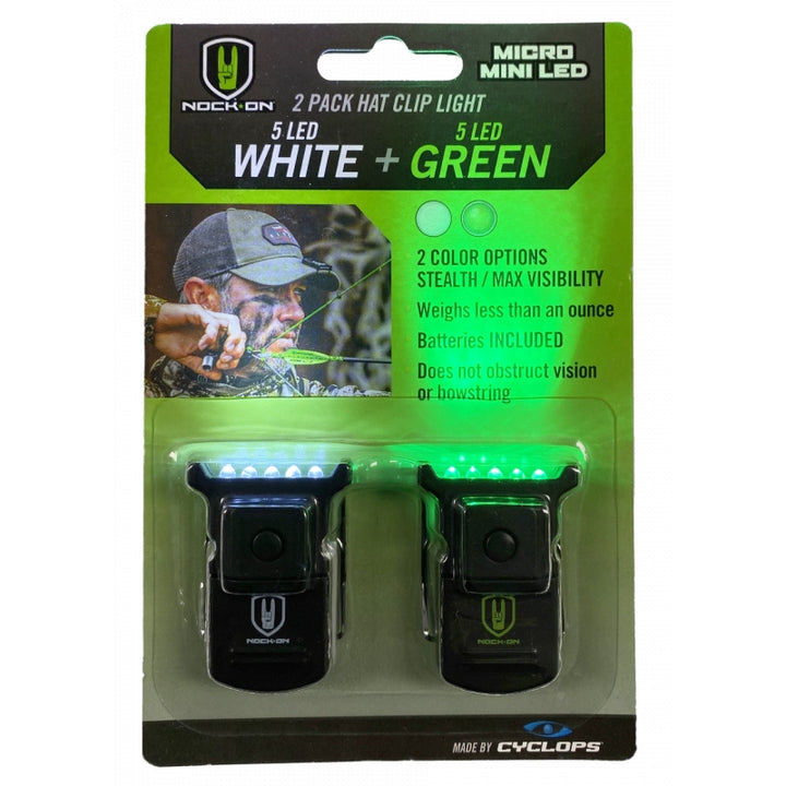 Nock On LED Hat Clip 2 Pk